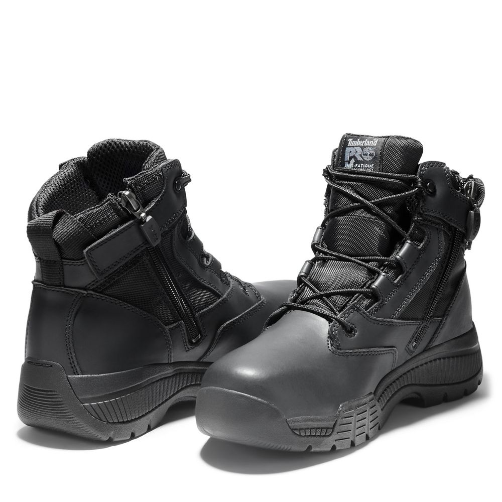 Botas Pro Timberland Argentina Hombre - Pro Valor™ Duty 6\" Side-Zip Soft Toe - Negras - FSNCWX-457